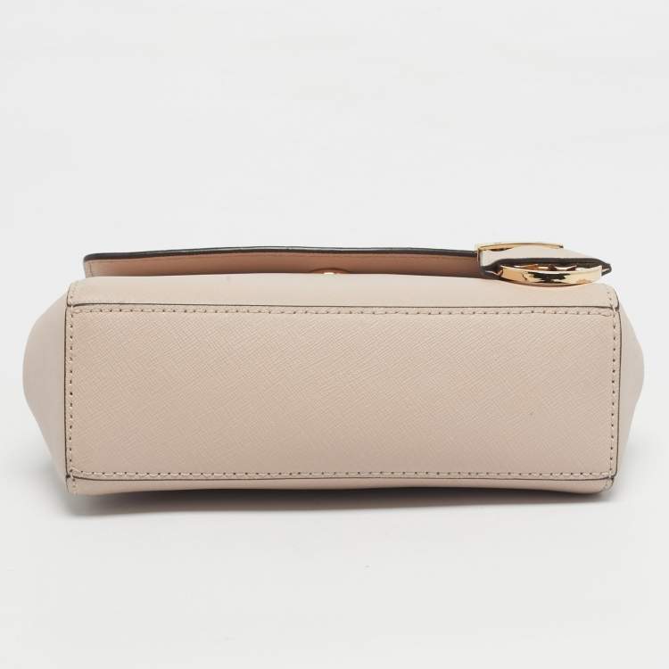 Pre Owned Michael Kors Light Pink Leather Mini Ava Top Handle Bag