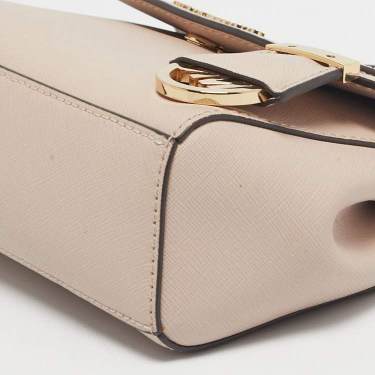 Pre Owned Michael Kors Light Pink Leather Mini Ava Top Handle Bag