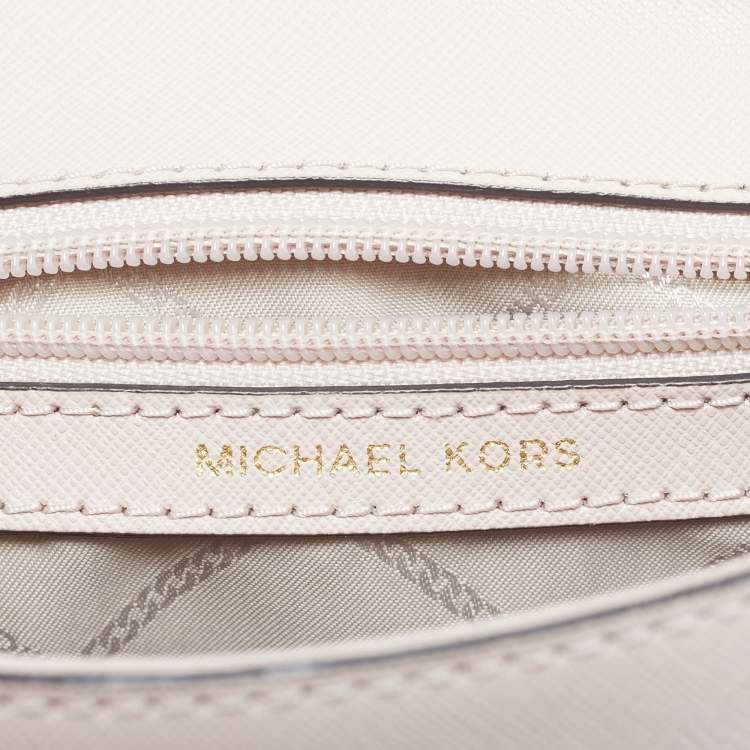 Pre Owned Michael Kors Light Pink Leather Mini Ava Top Handle Bag