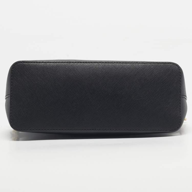 Pre Owned Michael Kors Black Leather Cindy Crossbody Bag