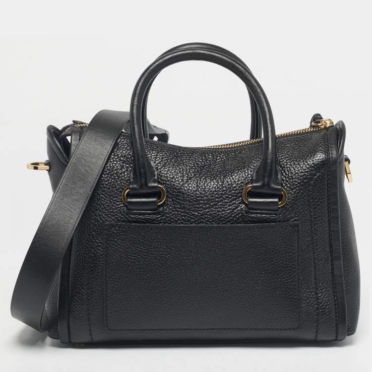 Pre Owned Michael Kors Black Leather Small Carine Satchel
