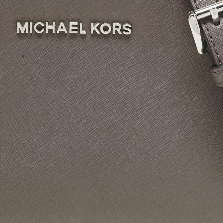 Pre Owned Michael Kors Beige Leather Mini Selma Crossbody Bag
