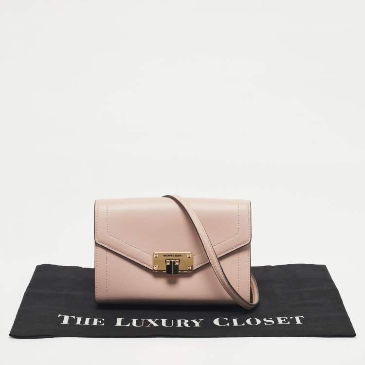 Pre Owned Michael Kors Pink Leather Kinsley Shoulder bag