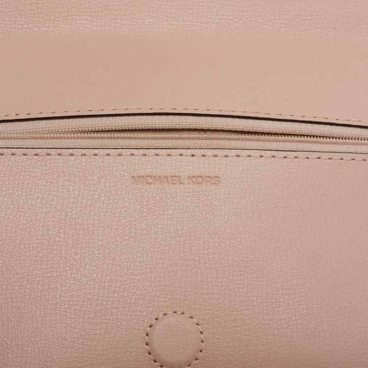 Pre Owned Michael Kors Pink Leather Kinsley Shoulder bag