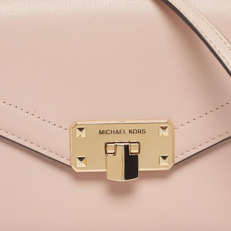 Pre Owned Michael Kors Pink Leather Kinsley Shoulder bag