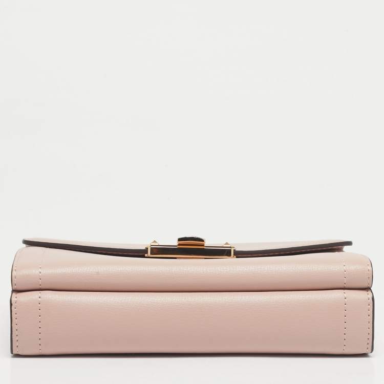 Pre Owned Michael Kors Pink Leather Kinsley Shoulder bag
