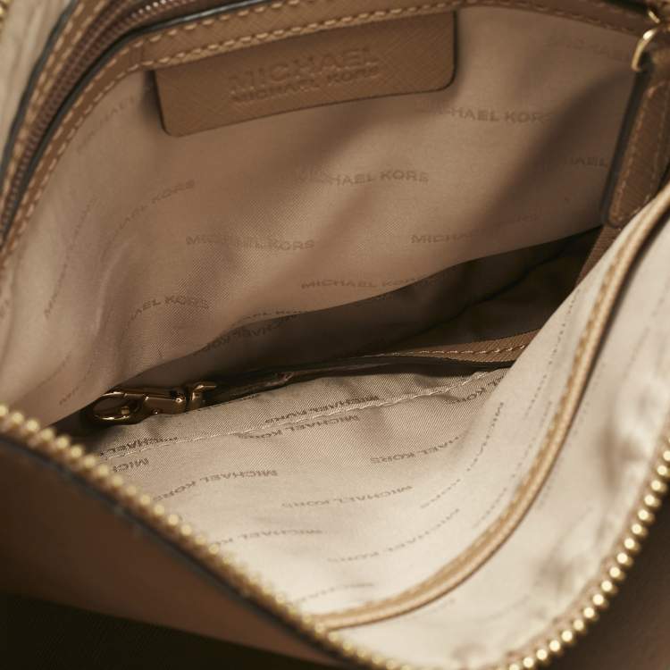 Pre Owned Michael Kors Green Leather Large Mercer Tote