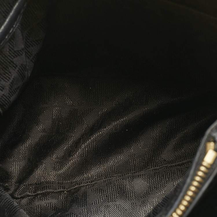 Pre Owned Michael Kors Black Leather Mini Cynthia Tote