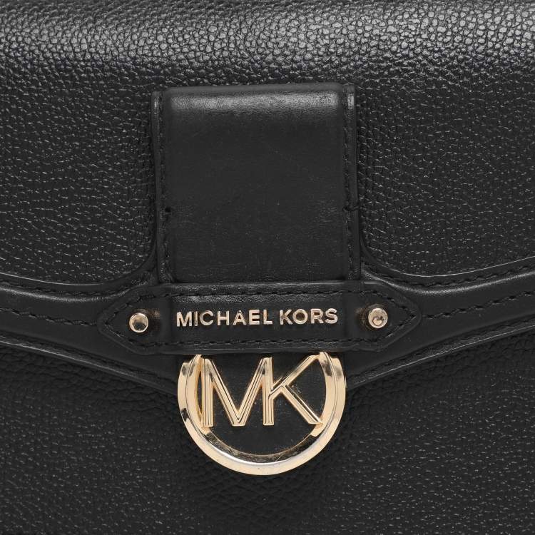 Pre Owned Michael Kors Black Leather Medium Jessie Shoulder Bag