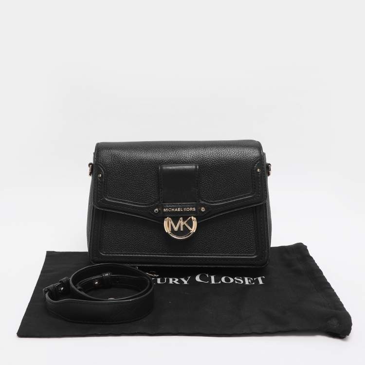 Pre Owned Michael Kors Black Leather Medium Jessie Shoulder Bag