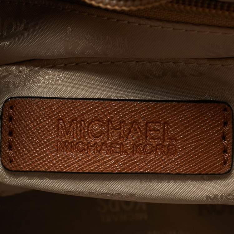 Pre Owned Michael Kors Brown Leather Large Sandrine Satchel