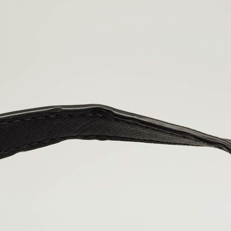 Pre Owned Michael Kors Black Saffiano Leather Mini Cynthia Tote