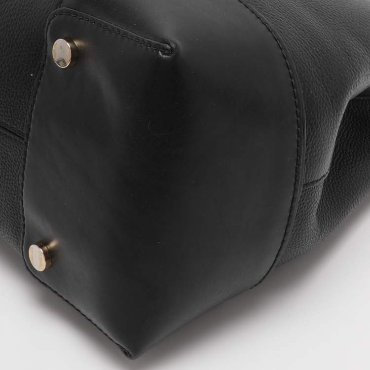 Pre Owned Michael Kors Black Leather Large Mercer Gallery Tote