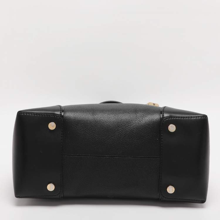 Pre Owned Michael Kors Black Leather Large Mercer Gallery Tote