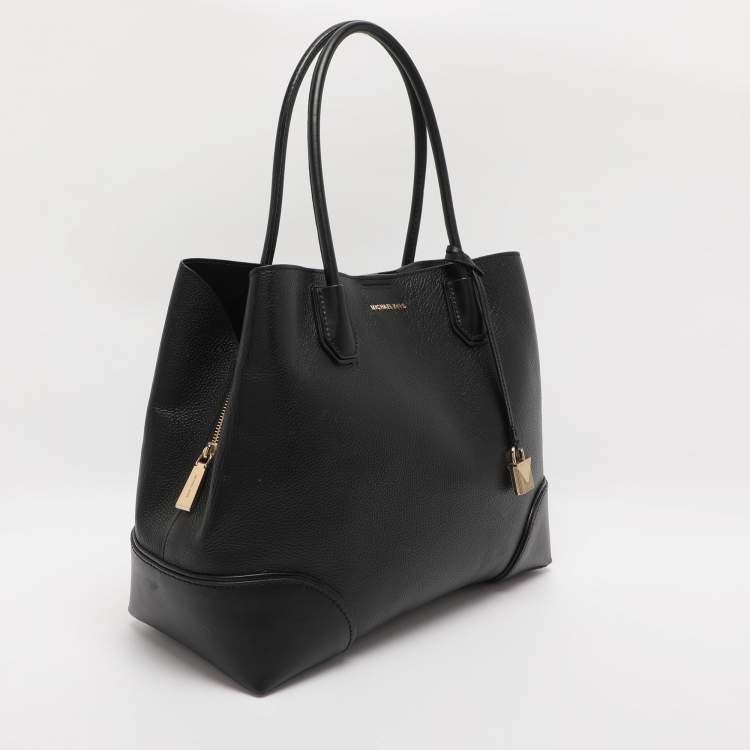 Pre Owned Michael Kors Black Leather Large Mercer Gallery Tote
