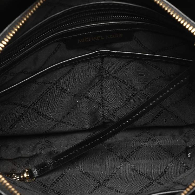 Pre Owned Michael Kors Black Leather Large Mercer Gallery Tote