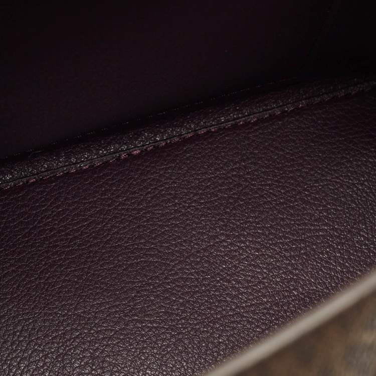 Pre Owned Michael Kors Purple/Brown Signature Coated Canvas and Leather Bucket Bag