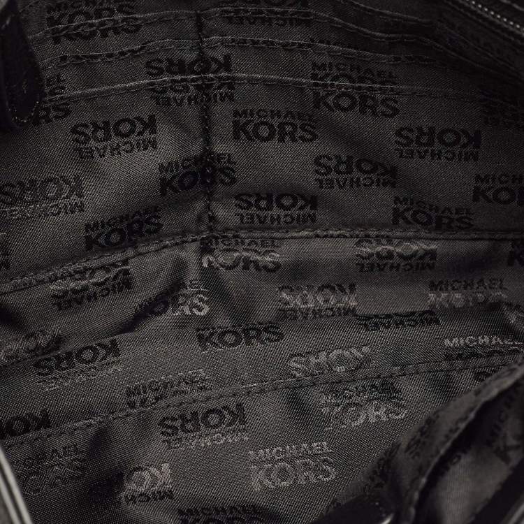 Pre Owned Michael Kors Black/Brown Leopard Print Calfhair and Leather Small Hamilton Flap Shoulder Bag