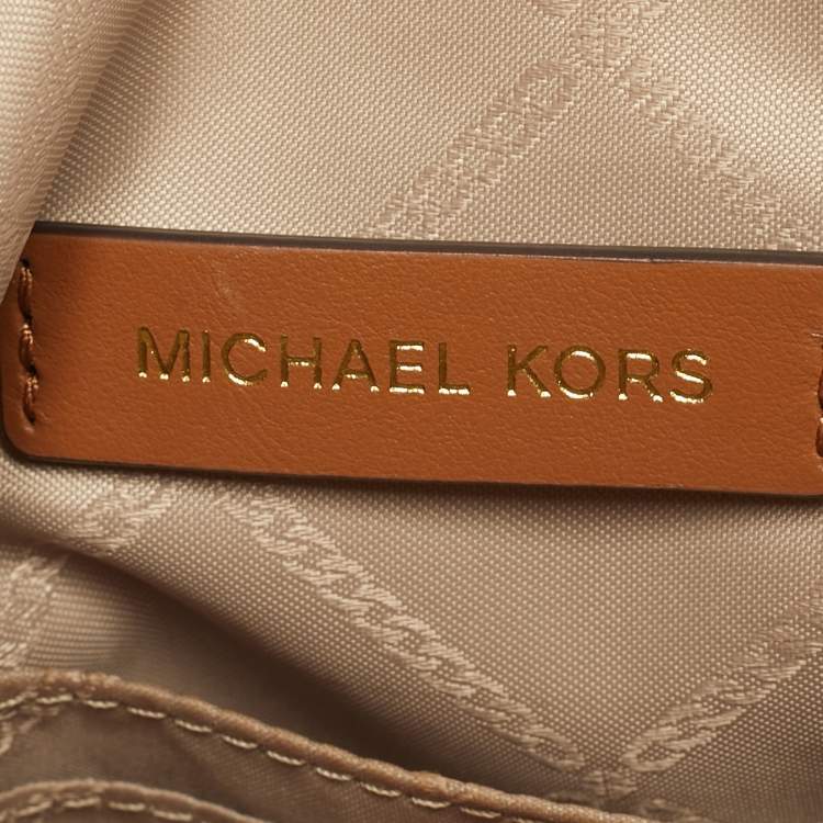 Pre Owned Michael Kors Brown Leather Extra Small Viv Backpack