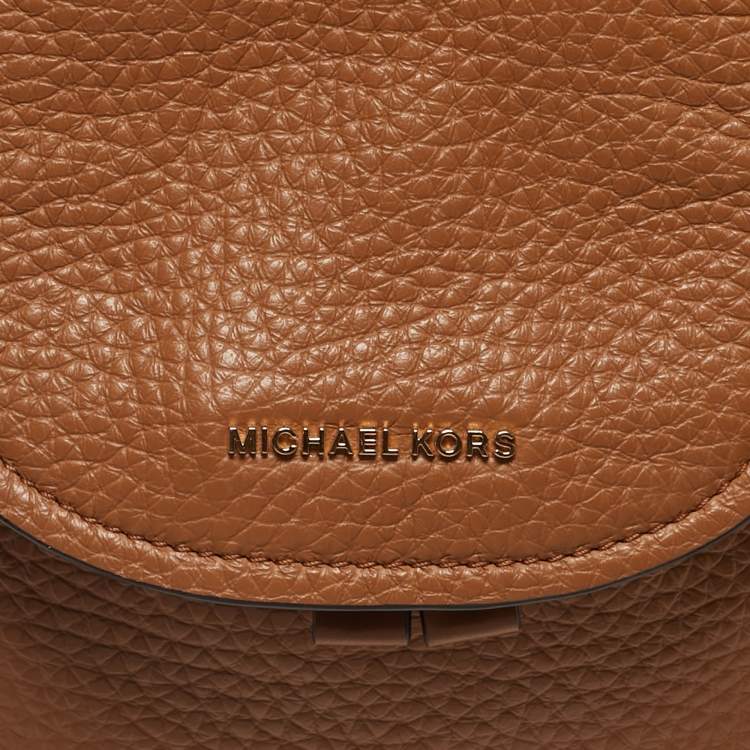 Pre Owned Michael Kors Brown Leather Extra Small Viv Backpack