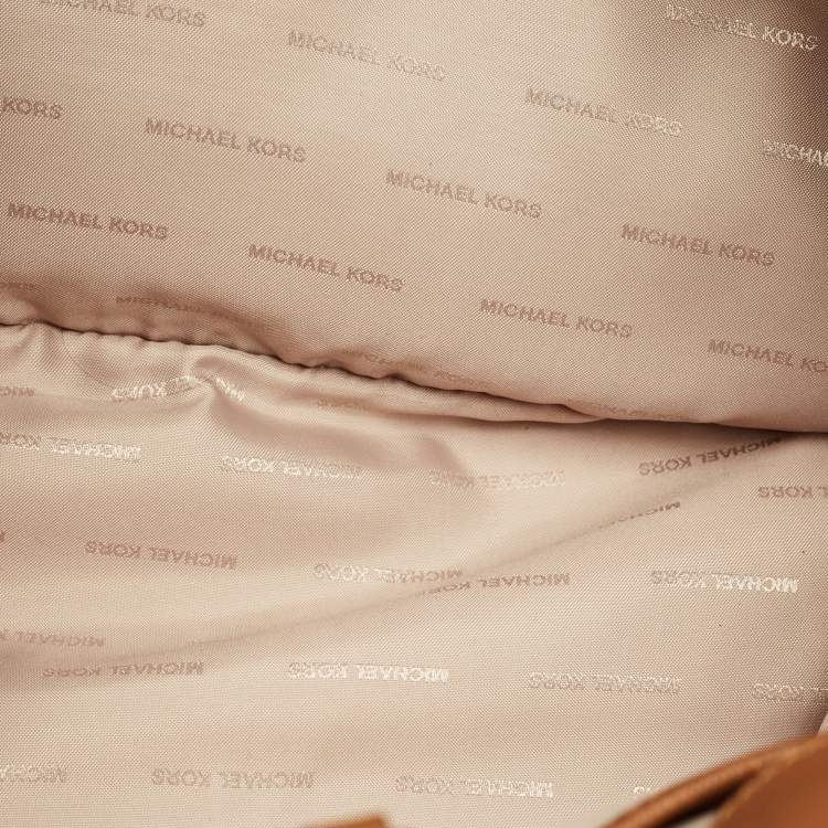 Pre Owned Michael Kors Brown Leather Large Jet Set Travel Tote