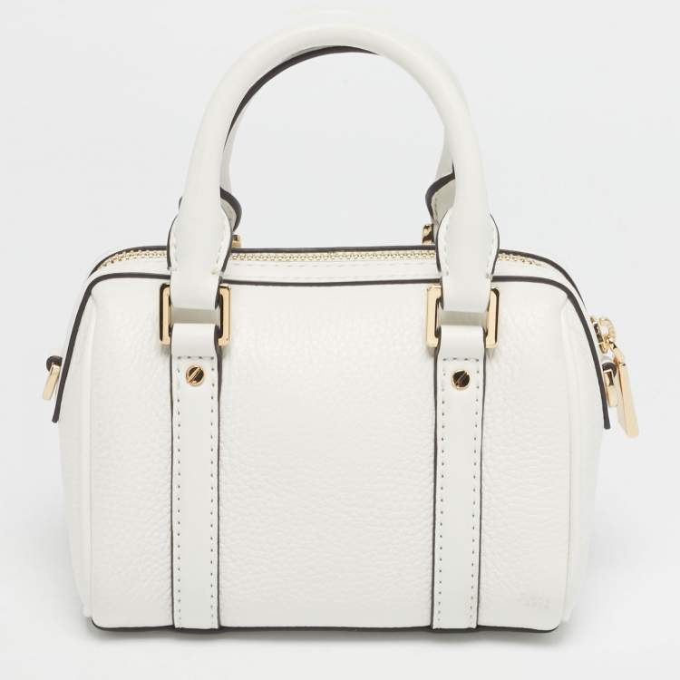 Pre Owned Michael Kors White Leather Extra Small Bedford Legacy Crossbody Bag