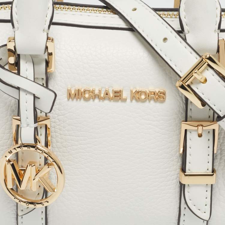 Pre Owned Michael Kors White Leather Extra Small Bedford Legacy Crossbody Bag
