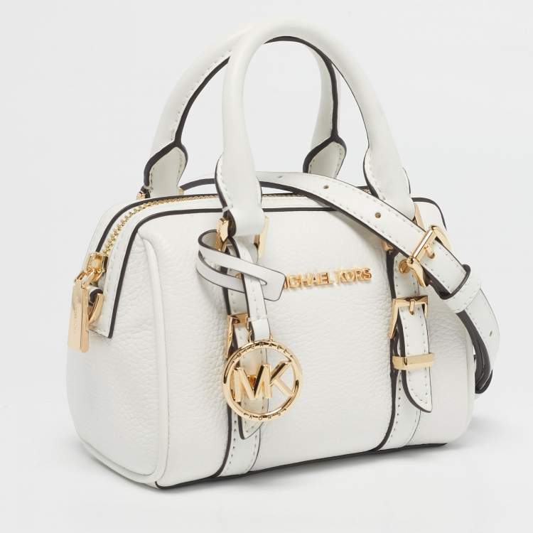 Pre Owned Michael Kors White Leather Extra Small Bedford Legacy Crossbody Bag