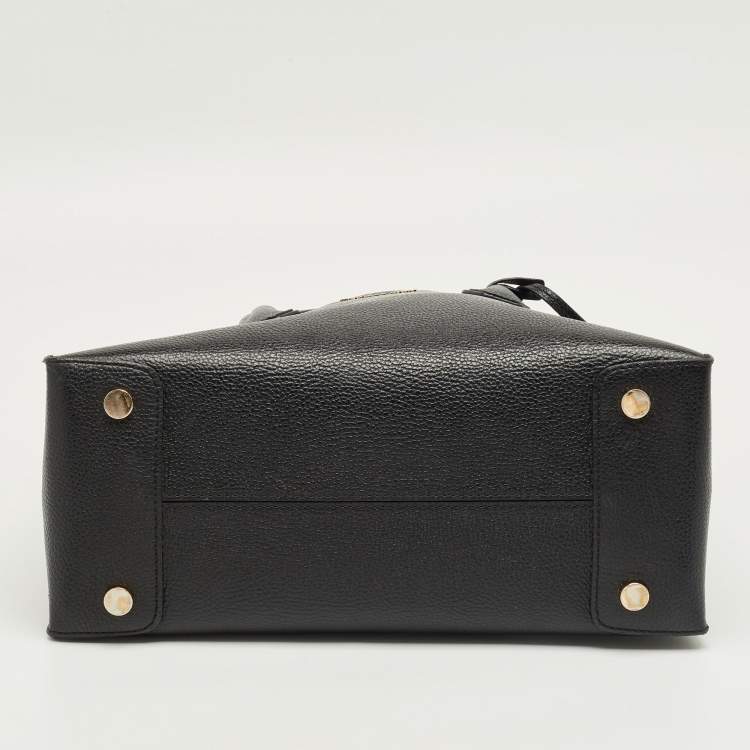 Pre Owned Michael Kors Black Leather Large Mercer Tote