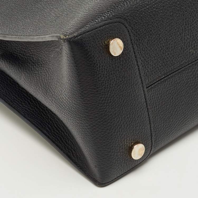 Pre Owned Michael Kors Black Leather Large Mercer Tote