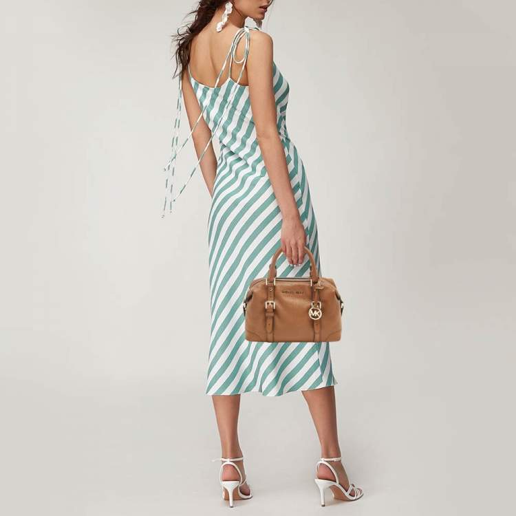 Pre Owned Michael Kors Brown Leather Small Ginger Satchel