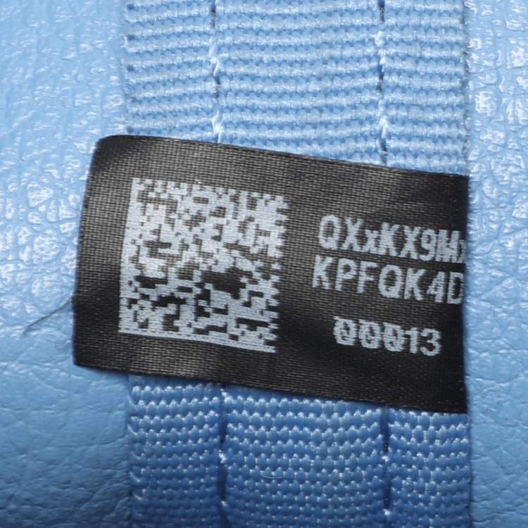 Pre Owned Michael Kors Blue Signature Coated Canvas and Leather Jet Set Travel Tote