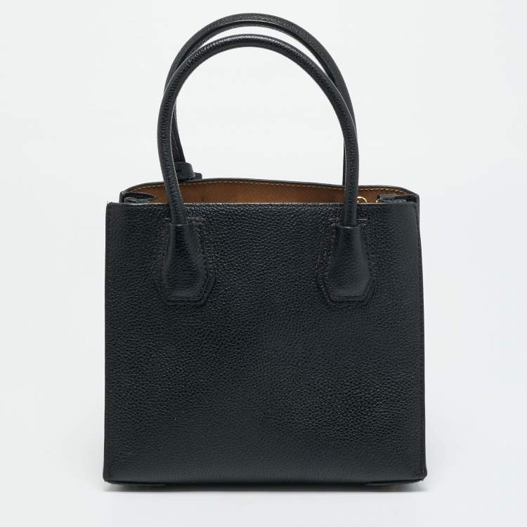 Pre Owned Michael Kors Black Leather Small Mercer Tote