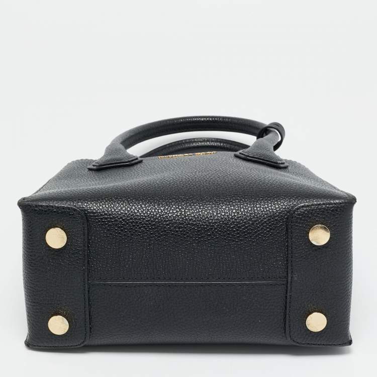 Pre Owned Michael Kors Black Leather Small Mercer Tote