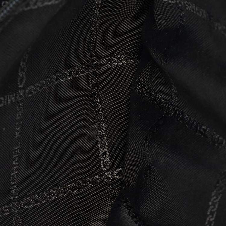 Pre Owned Michael Kors Izzy Large Black Leather Chain Clutch