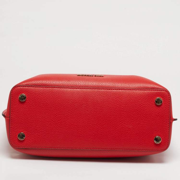 Pre Owned Michael Kors Emilia Large Red Leather Tote