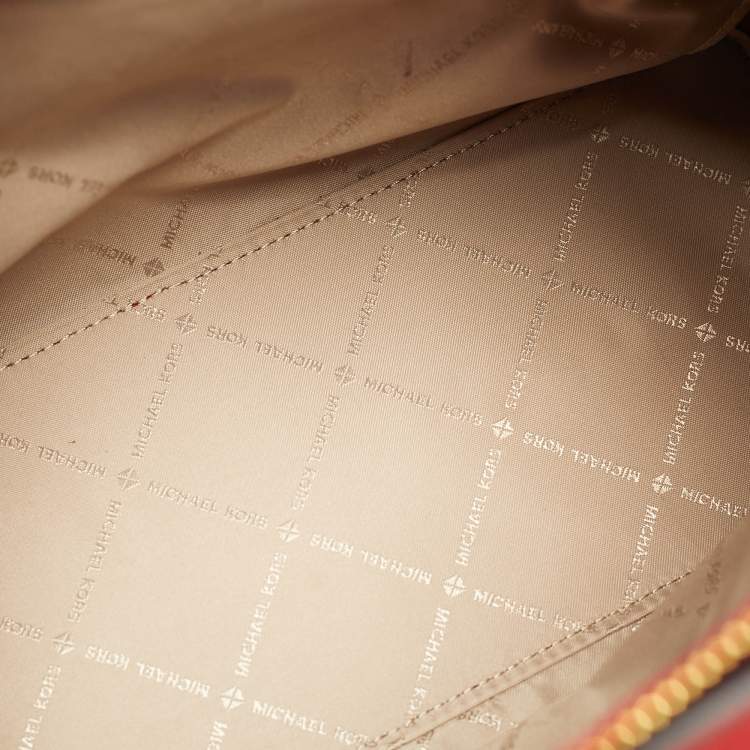 Pre Owned Michael Kors Emilia Large Red Leather Tote