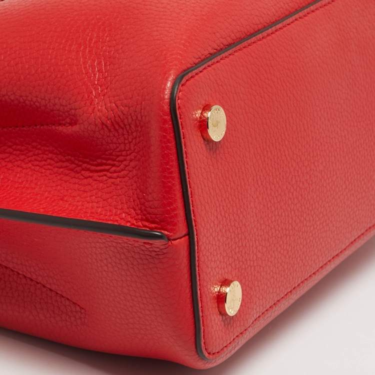 Pre Owned Michael Kors Emilia Large Red Leather Tote
