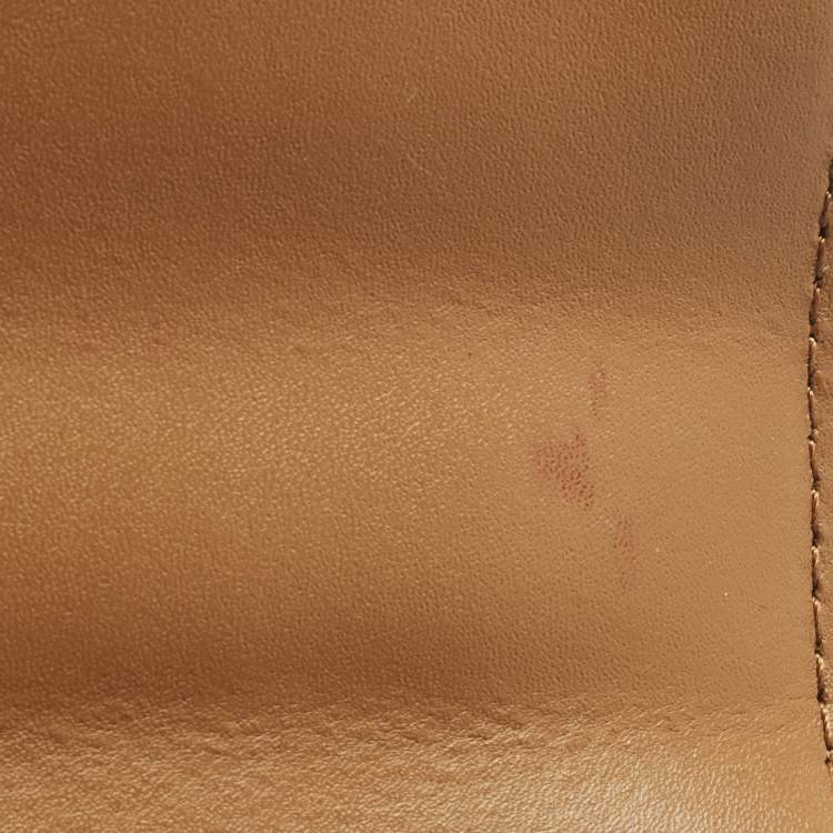 Pre Owned Michael Kors Jade White/Brown Signature Coated Canvas and Leather Shoulder Bag