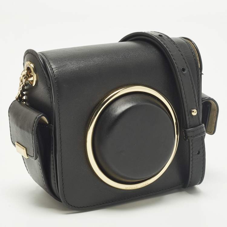 Pre Owned Michael Kors Scout Black Leather Camera Bag