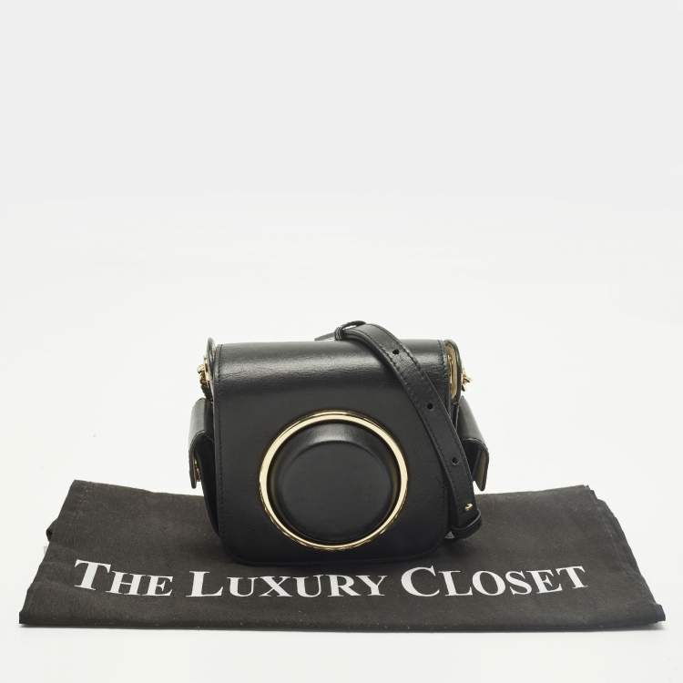 Pre Owned Michael Kors Scout Black Leather Camera Bag