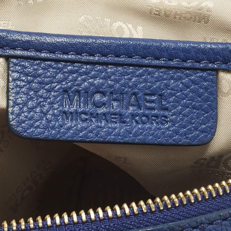 Pre Owned Michael Kors Fulton Blue Leather Satchel
