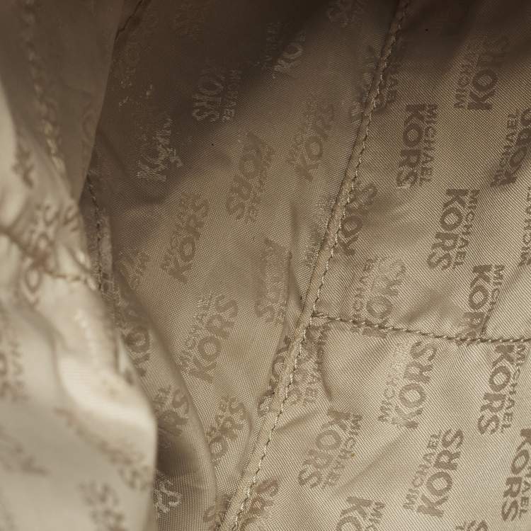 Pre Owned Michael Kors Fulton Blue Leather Satchel