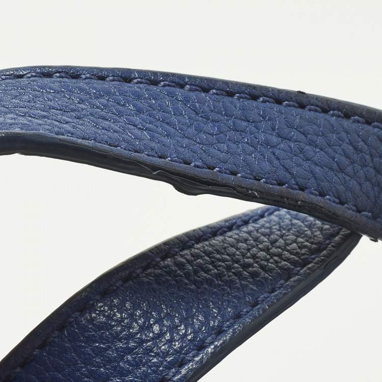 Pre Owned Michael Kors Fulton Blue Leather Satchel