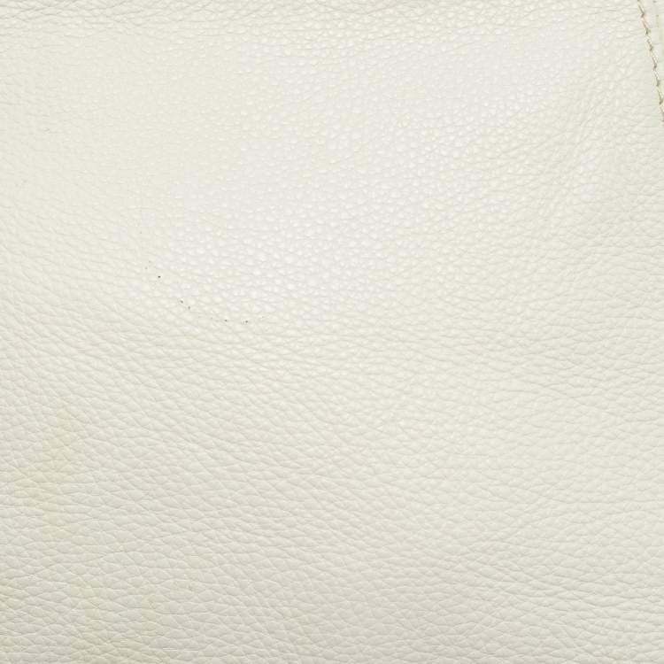 Pre Owned Michael Kors Off White Leather Hobo