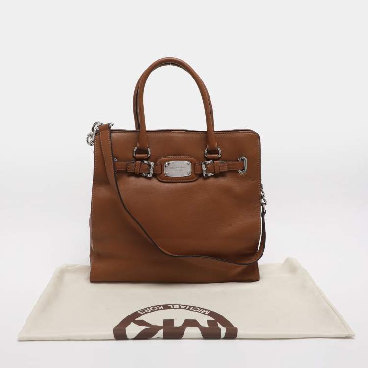 مملوكة مسبقًا Michael Kors Hamilton Large Tan Leather Tote