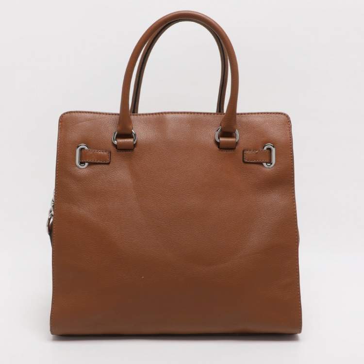 مملوكة مسبقًا Michael Kors Hamilton Large Tan Leather Tote