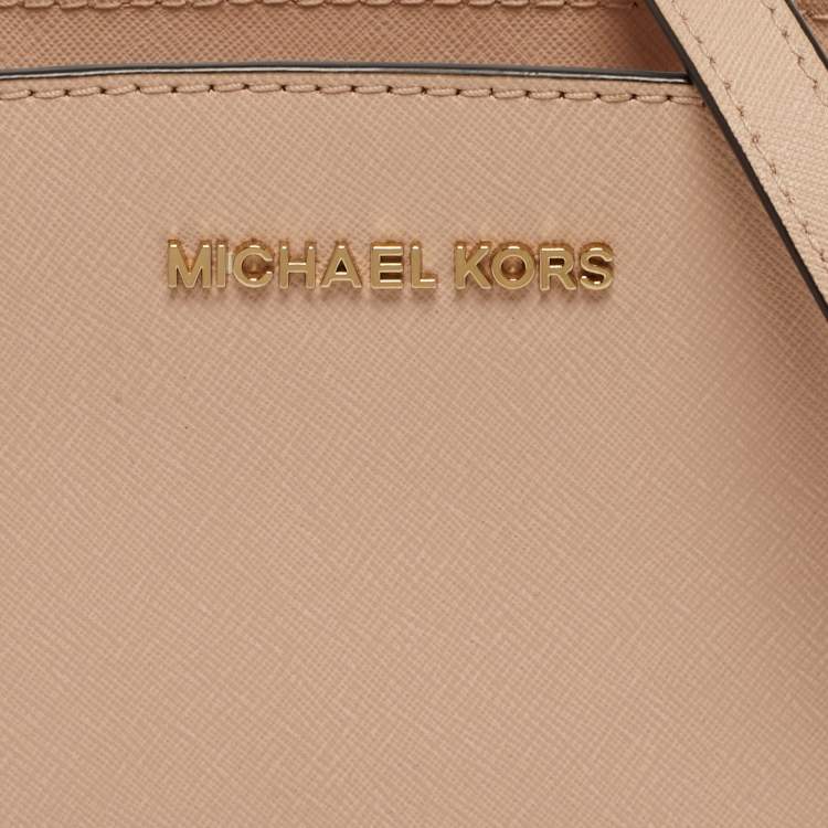 Pre Owned Michael Kors Selma Mini Blush Pink Saffiano Leather Crossbody Bag