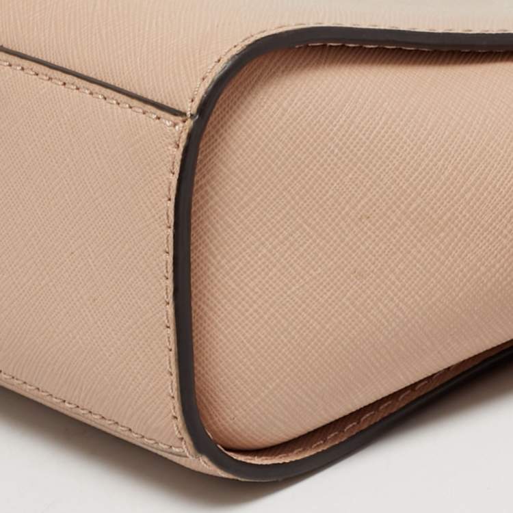 Pre Owned Michael Kors Selma Mini Blush Pink Saffiano Leather Crossbody Bag
