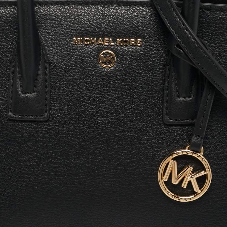 Pre Owned Michael Kors Avril Small Black Leather Satchel